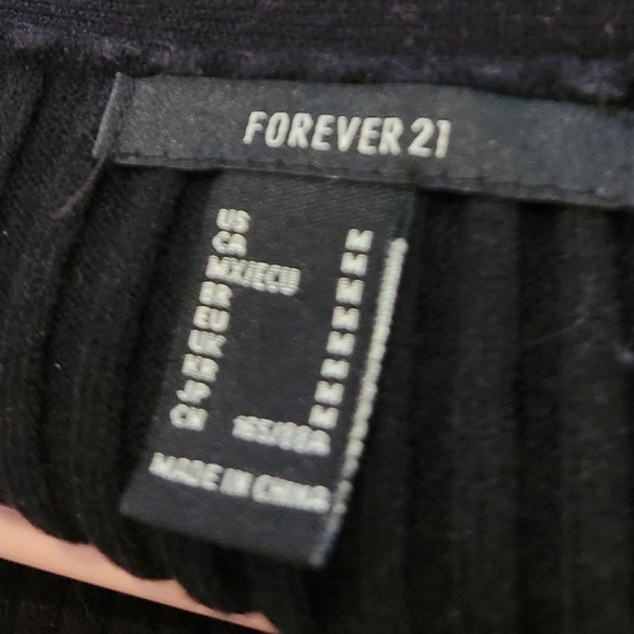 Forever 21 ribbed sweater dress, size M, black - Picture 2 of 3